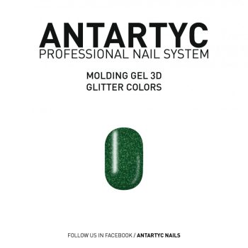 3D Molding Glitter Gel Dark green - 8ml