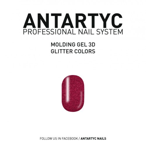 3D Molding Glitter Gel Red - 8ml
