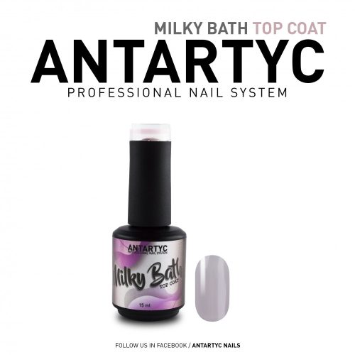 Milky Bath Top Coat  Rose  15ml