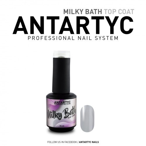 Milky Bath Top Coat  white  15ml